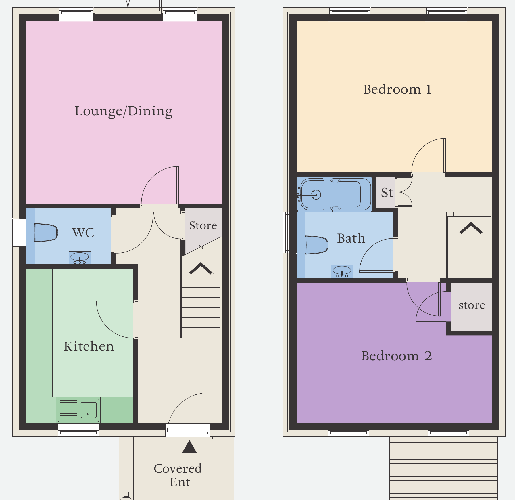 The Cranford ground and first floor plan